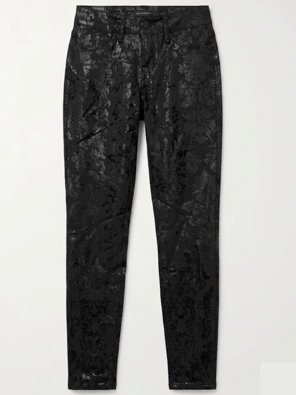 Dylan George Floral Brocade Print Dark Legging Stretch Mid Rise Jeans Pants 00